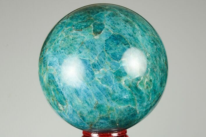 Bright Blue Apatite Sphere - Madagascar #191419